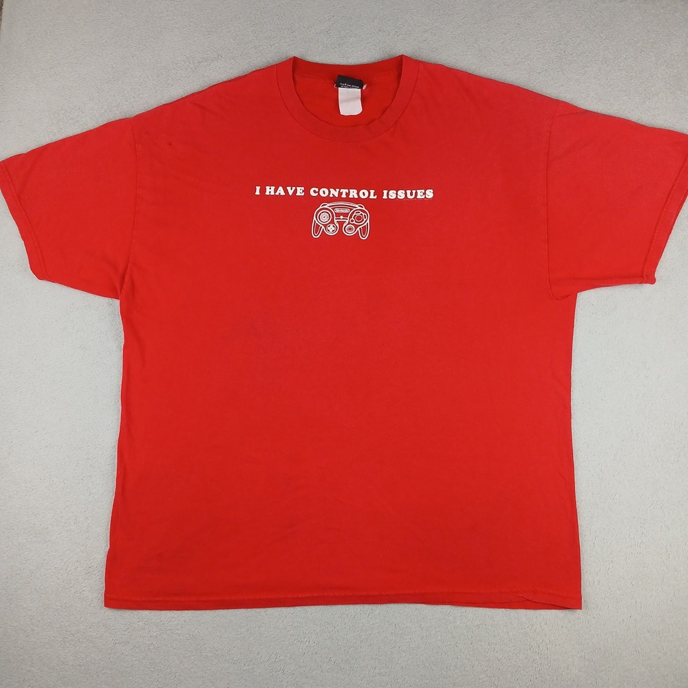 Nintendo T Shirt Mens 2XL Red I Have Control Issues GameCube Controller Graphic
